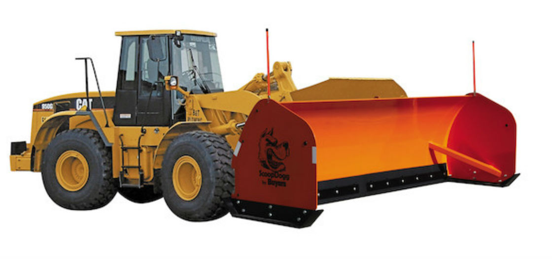 ScoopDogg Model 2601120 Loader Snow Pusher - 20 Foot Wide Pusher for 45,000+ lb. Front-End Loaders